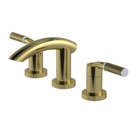 Rubinet Widespread Lav. Set. (less drain) Natural Brass