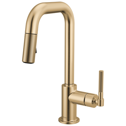 Brizo Pull Down Prep Faucet With Square Spout Knurled Handle
