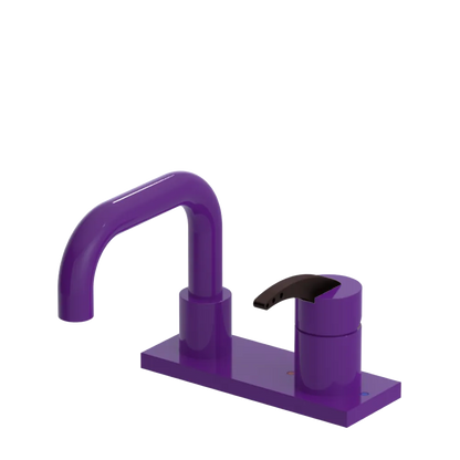 Rubinet 4" Centre Single Control Lav. Set. with Genesis spout (less drain) Purple Haze