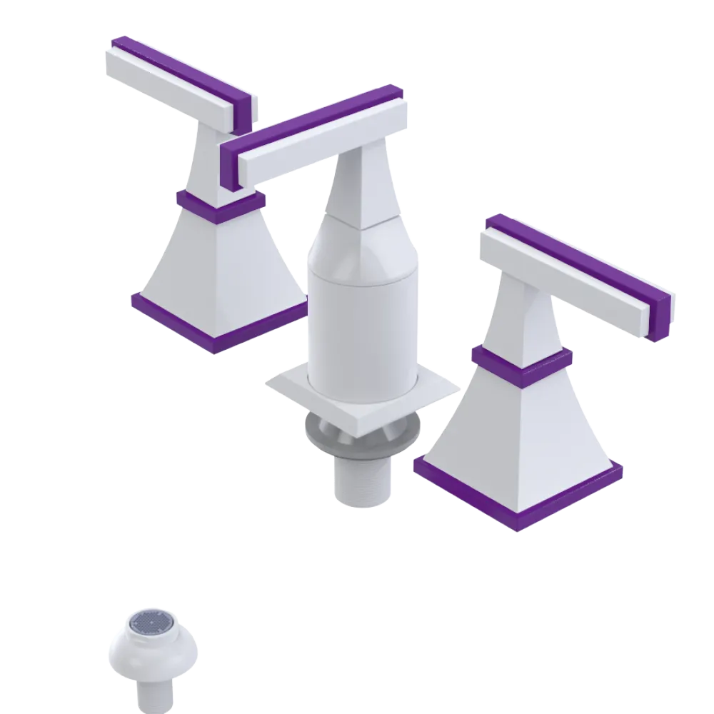 Rubinet Bidet Fitting with Spray, Diverter, and Vacum Breaker (Less Drain) White