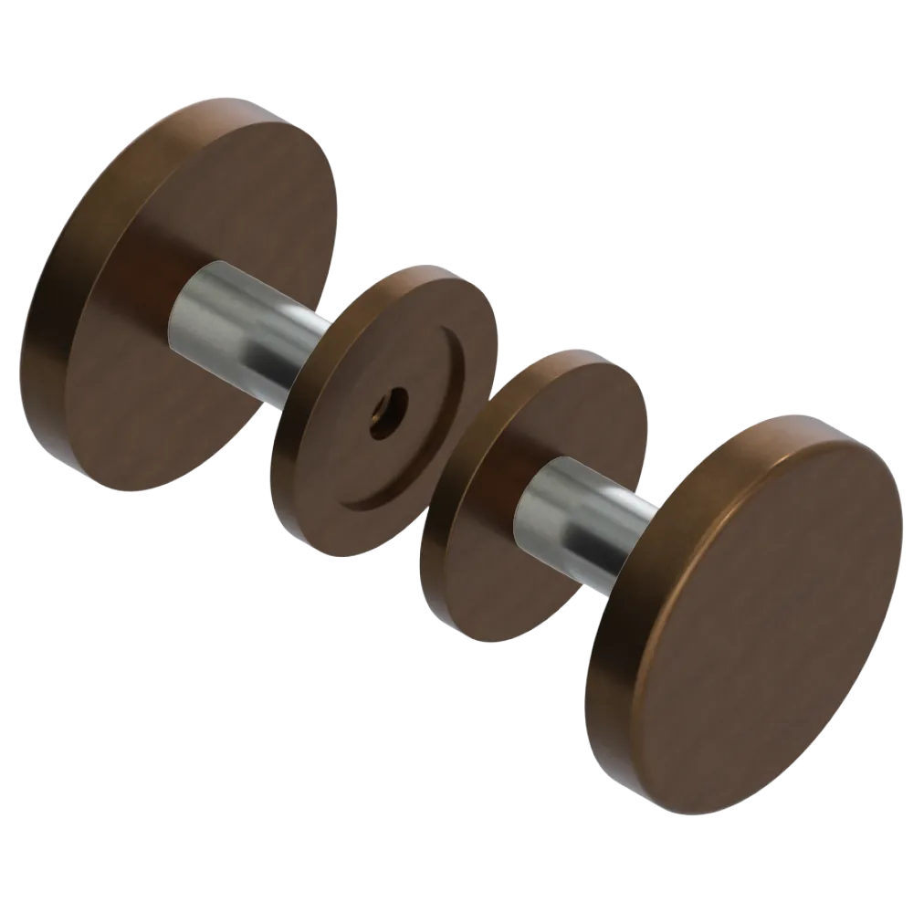 Rubinet Shower Door Knob (set) Tuscan Brass
