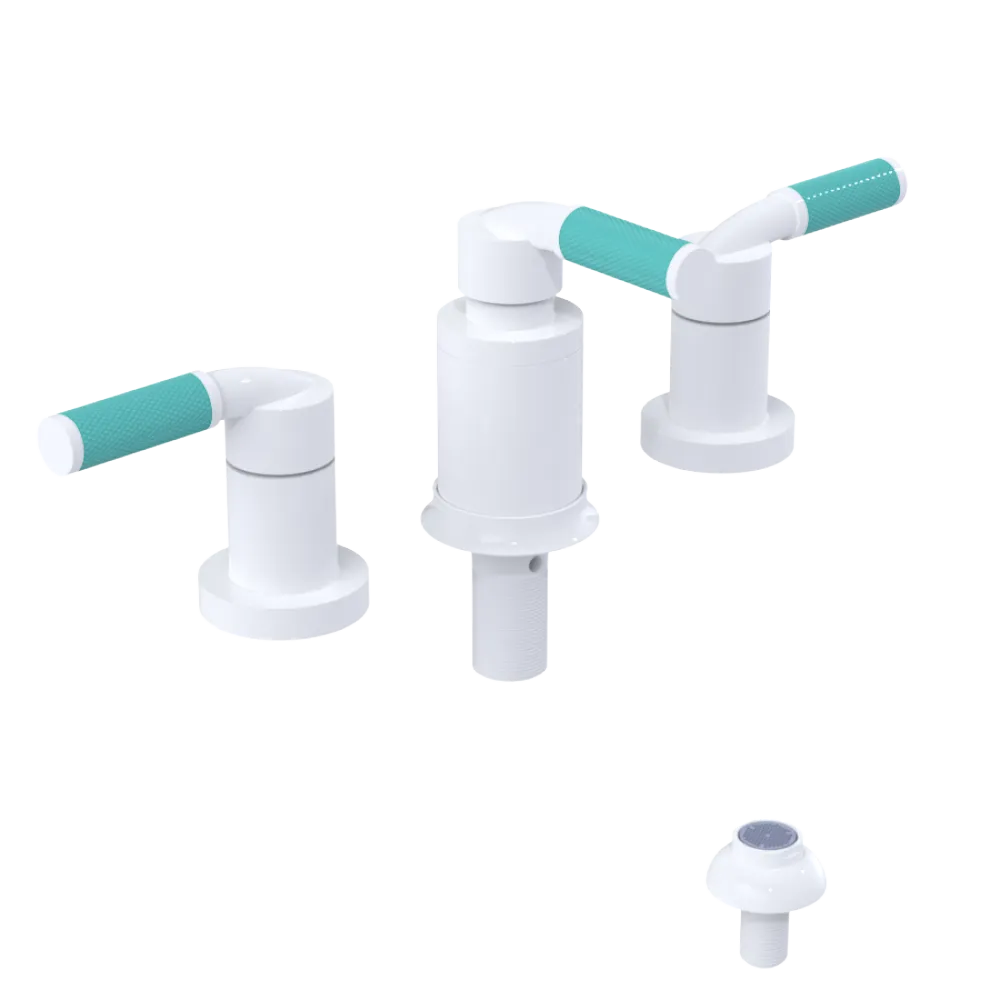 Rubinet Bidet Fitting with Spray, Diverter, and Vacum Breaker (Less Drain) White