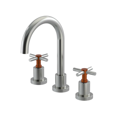 Rubinet Widespread Lav. Set. (less drain) Satin Nickel