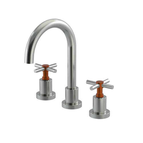 Rubinet Widespread Lav. Set. (less drain) Satin Nickel