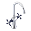 Rubinet Single Hole Dual Handle Lav. Set. (less drain) Satin Chrome