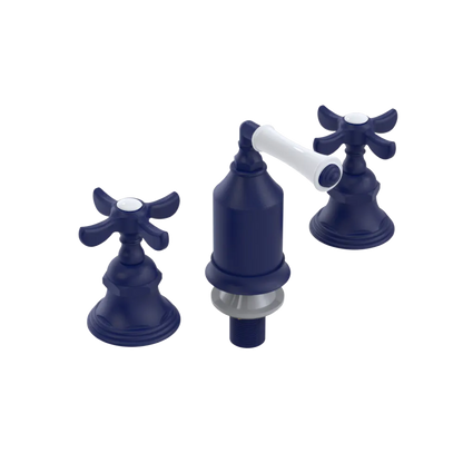 Rubinet Bidet Fitting with Spray, Diverter, and Vacum Breaker (Less Drain) Midnight Blue