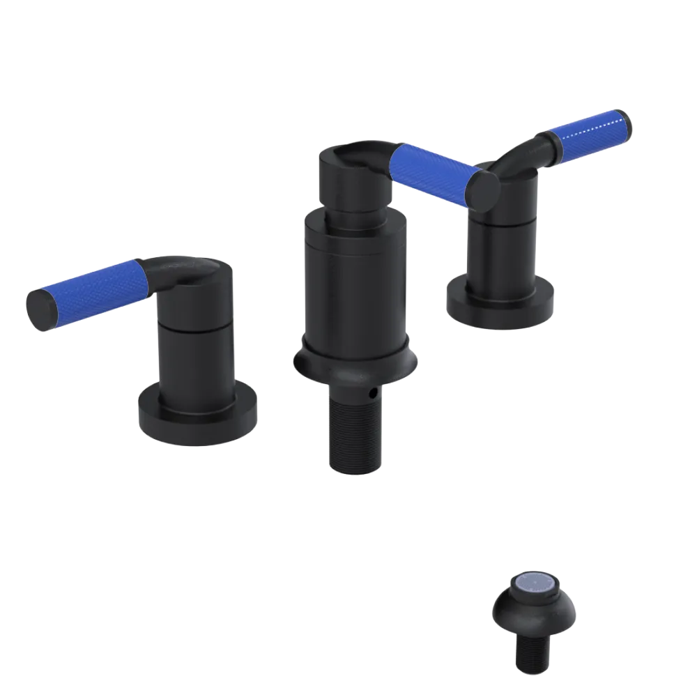Rubinet Bidet Fitting with Spray, Diverter, and Vacum Breaker (Less Drain) Matt Black