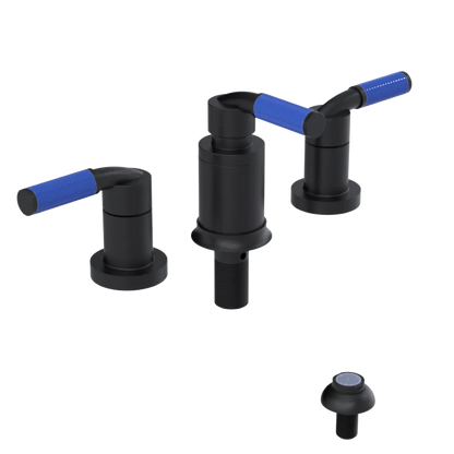 Rubinet Bidet Fitting with Spray, Diverter, and Vacum Breaker (Less Drain) Matt Black