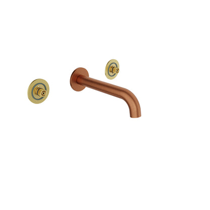 Baril Trim only for two handles wall-mounted lavatory faucet, drain not included