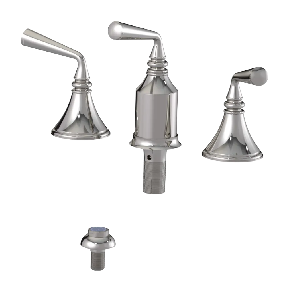 Rubinet Bidet Fitting with Spray, Diverter, and Vacum Breaker (Less Drain) Polished Nickel