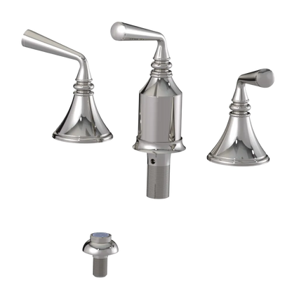 Rubinet Bidet Fitting with Spray, Diverter, and Vacum Breaker (Less Drain) Polished Nickel