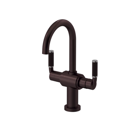 Rubinet Single Hole Dual Handle Lav. Set. (less drain) Oil Rubbed Bronze