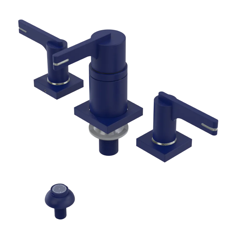 Rubinet Bidet Fitting with Spray, Diverter, and Vacum Breaker (Less Drain) Midnight Blue