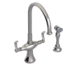 Rubinet Two Handle Single Hole Kitchen Set with Hand Spray Polished Nickel