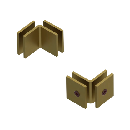 Rubinet 90 Glass to Glass Open Face Antique Brass Matt