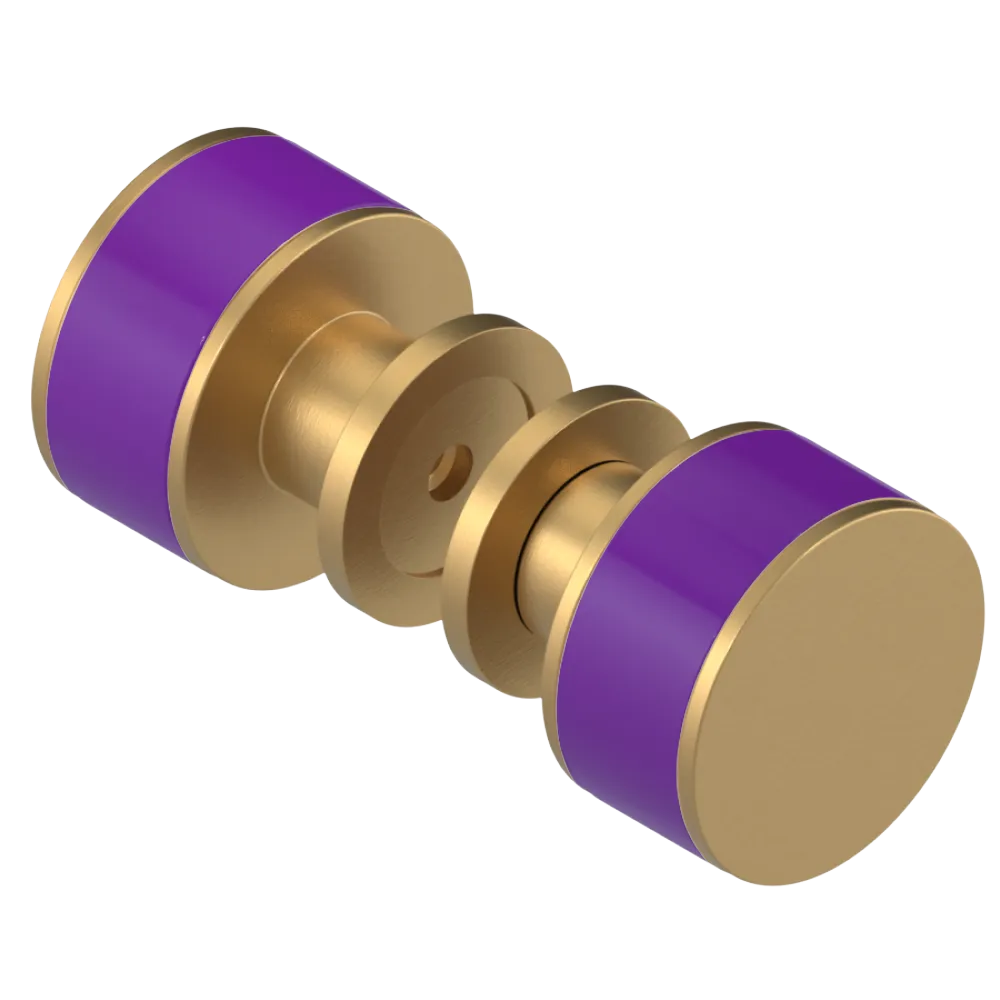 Rubinet Shower Door Knob (set) Satin Gold