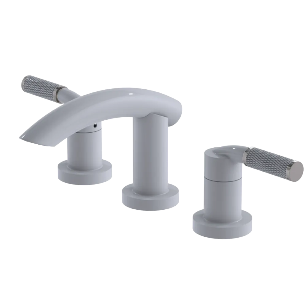 Rubinet Widespread Lav. Set. (less drain) White