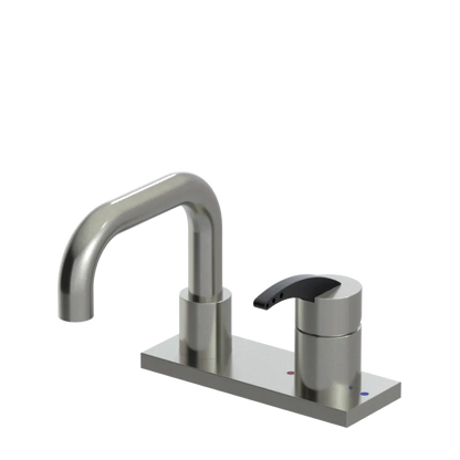 Rubinet 4" Centre Single Control Lav. Set. with Genesis spout (less drain) Satin Nickel