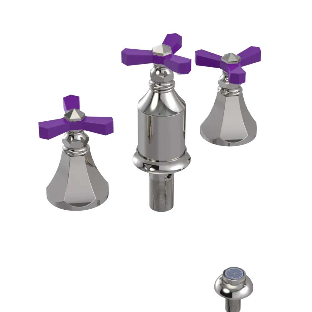 Rubinet Bidet Fitting with Spray, Diverter, and Vacum Breaker (Less Drain) Polished Nickel
