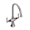 Rubinet Two Handle Single Hole Kitchen Set Polished Nickel
