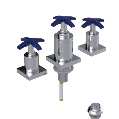 Rubinet Bidet Fitting with Spray, Diverter, and Vacuum Breaker (less drain) Chrome