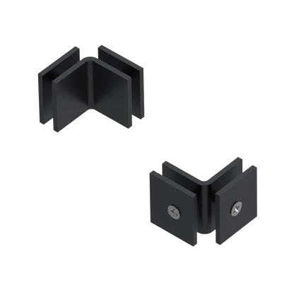 Rubinet 90 Glass to Glass Open Face Matt Black