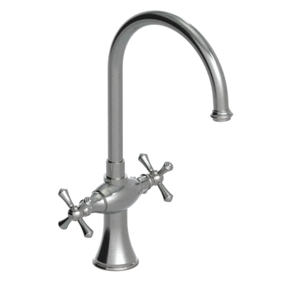 Rubinet Two Handle Single Hole Kitchen Set Satin Nickel