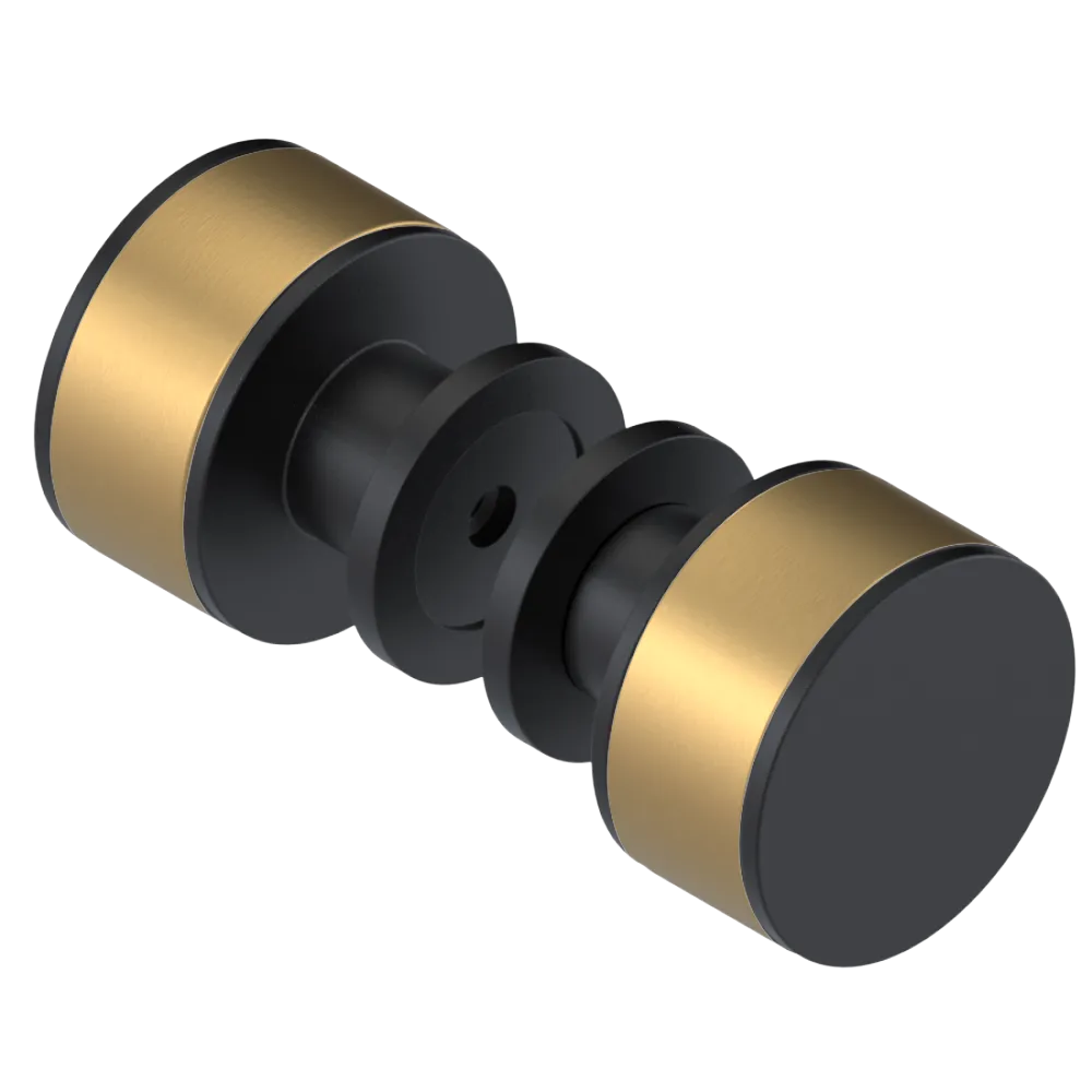 Rubinet Shower Door Knob (set) Matt Black
