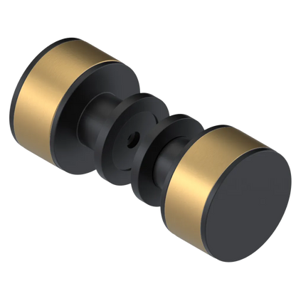 Rubinet Shower Door Knob (set) Matt Black