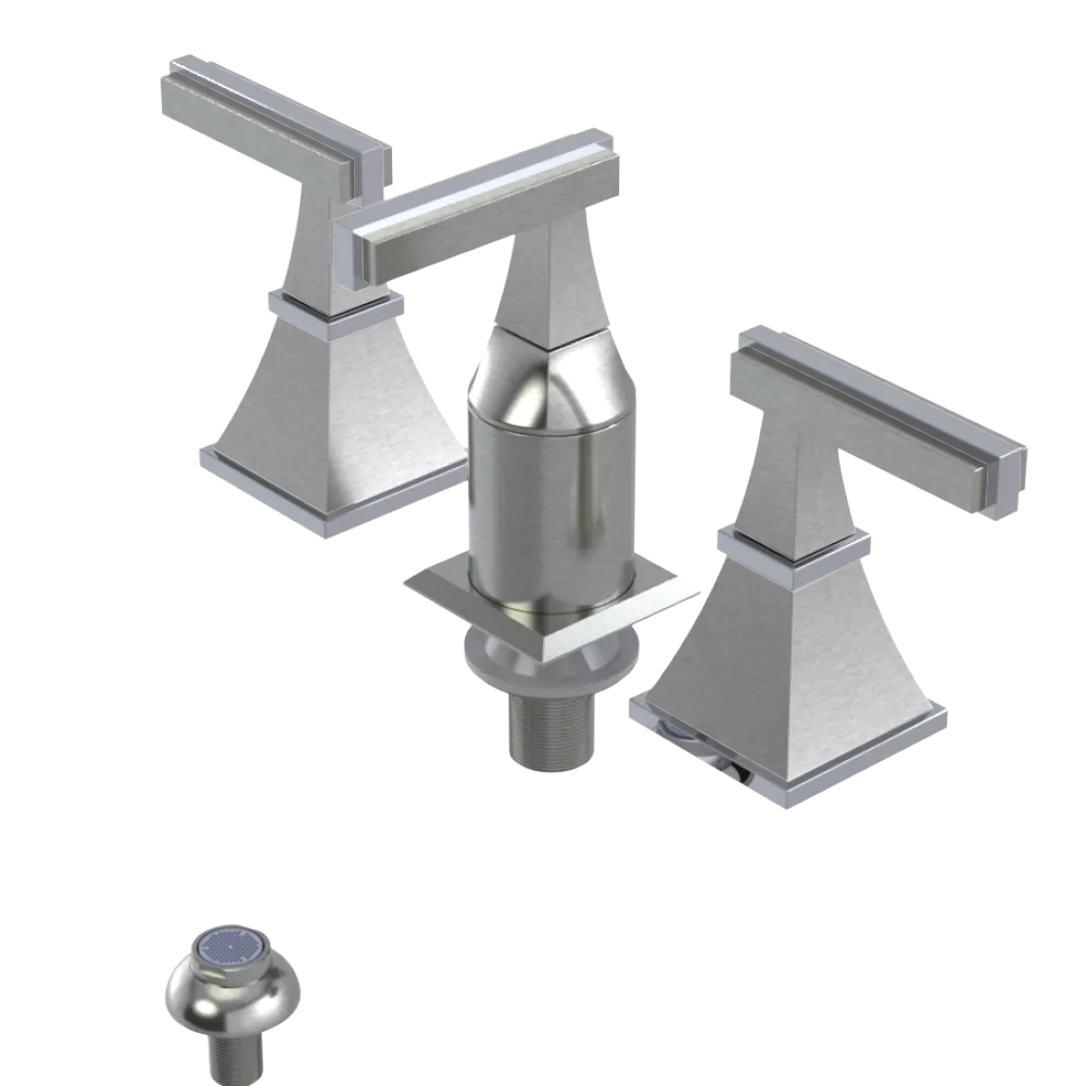 Rubinet Bidet Fitting with Spray, Diverter, and Vacum Breaker (Less Drain) Satin Nickel