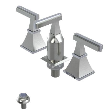 Rubinet Bidet Fitting with Spray, Diverter, and Vacum Breaker (Less Drain) Satin Nickel