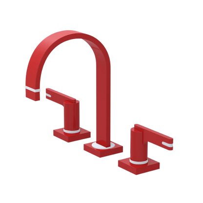 Rubinet Widespread Lav. Set. (less drain) Red