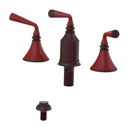 Rubinet Bidet Fitting with Spray, Diverter, and Vacum Breaker (Less Drain) Bordeaux