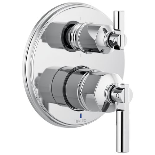 Brizo Pressure Balance Valve With Integrated 6 Function Diverter Trim Less Handles
