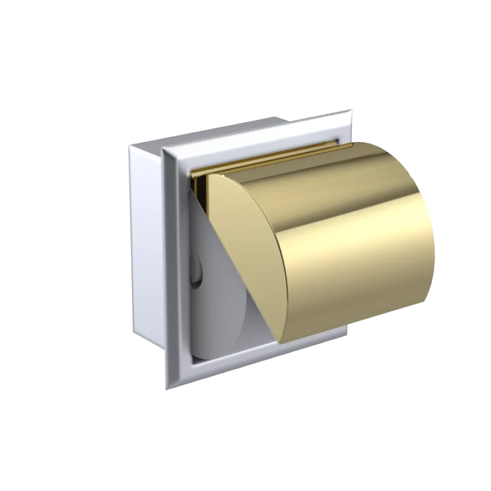 Rubinet RECESSED TOILET PAPER HOLDER Satin Chrome