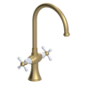Rubinet Two Handle Single Hole Kitchen Set Satin Brass