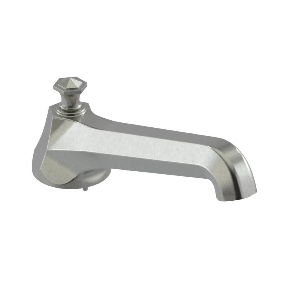 Rubinet Tub Filler Spout Deck Mount Satin Nickel