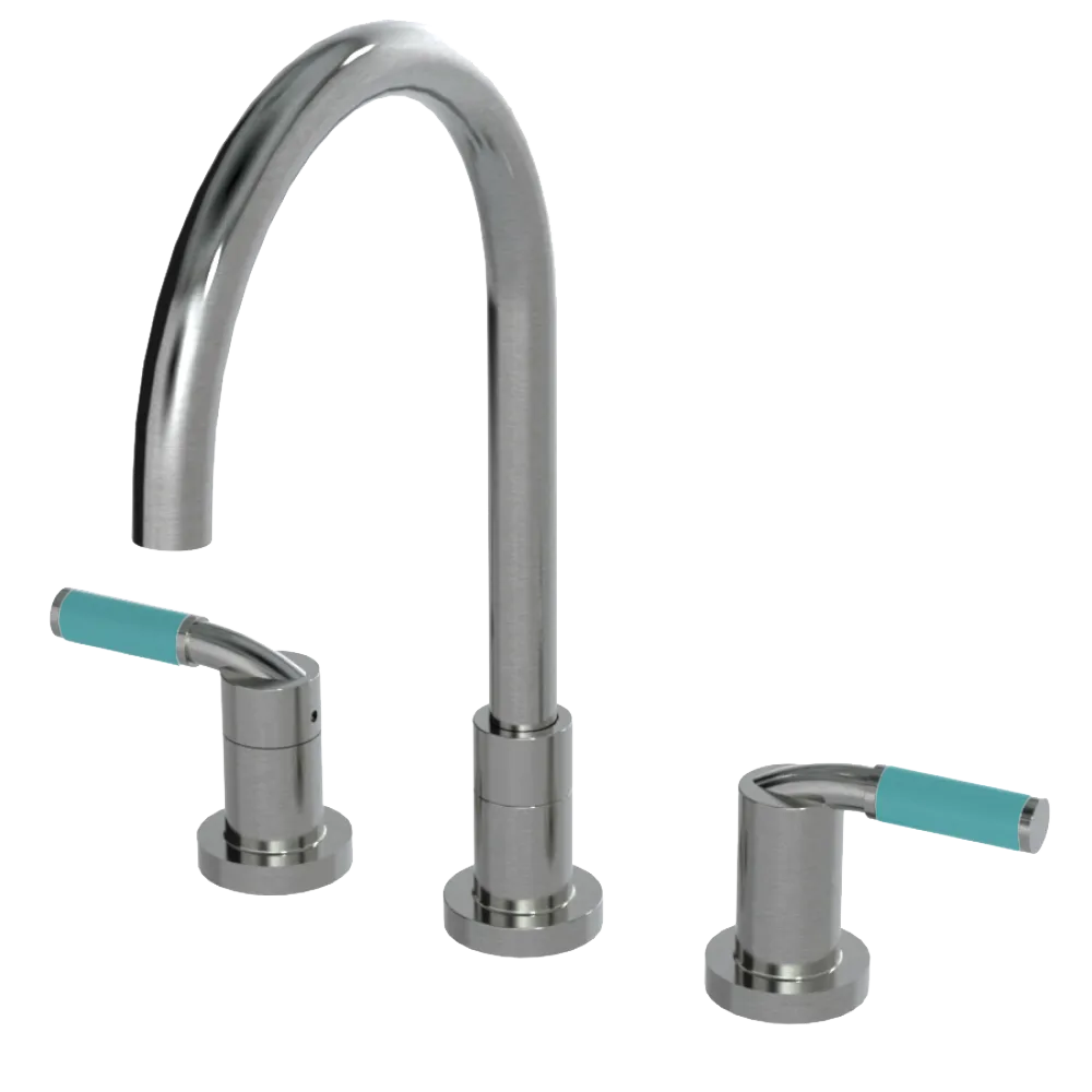 Rubinet Widespread Kitchen Set Satin Nickel