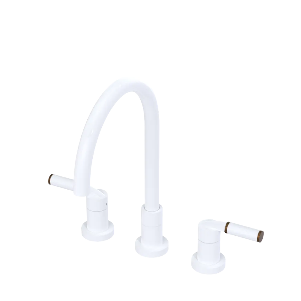 Rubinet Widespread Kitchen Set White