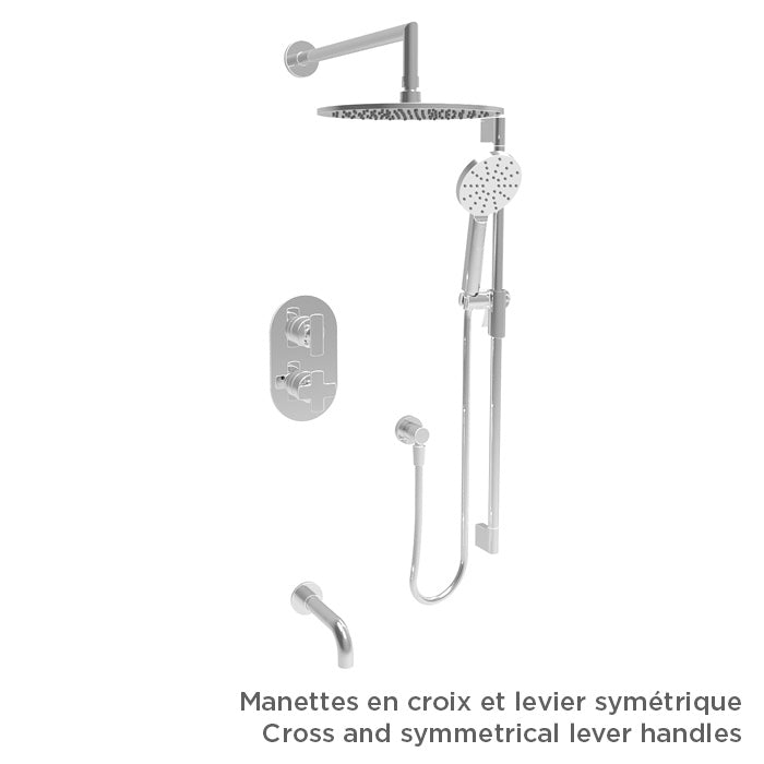 Baril Complete thermostatic pressure balanced shower kit without handle