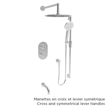 Baril Complete thermostatic pressure balanced shower kit without handle