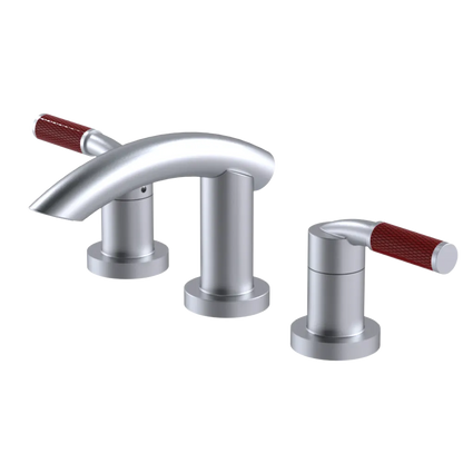 Rubinet Widespread Lav. Set. (less drain) Satin Chrome