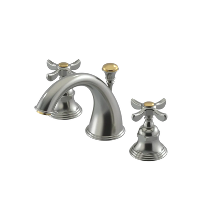Rubinet Widespread Lav. Set. (less drain) Satin Nickel