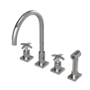 Rubinet Widespread Kitchen Set with Hand Spray Polished Nickel