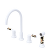 Rubinet Widespread Kitchen Set with Hand Spray White