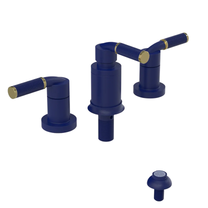 Rubinet Bidet Fitting with Spray, Diverter, and Vacum Breaker (Less Drain) Midnight Blue