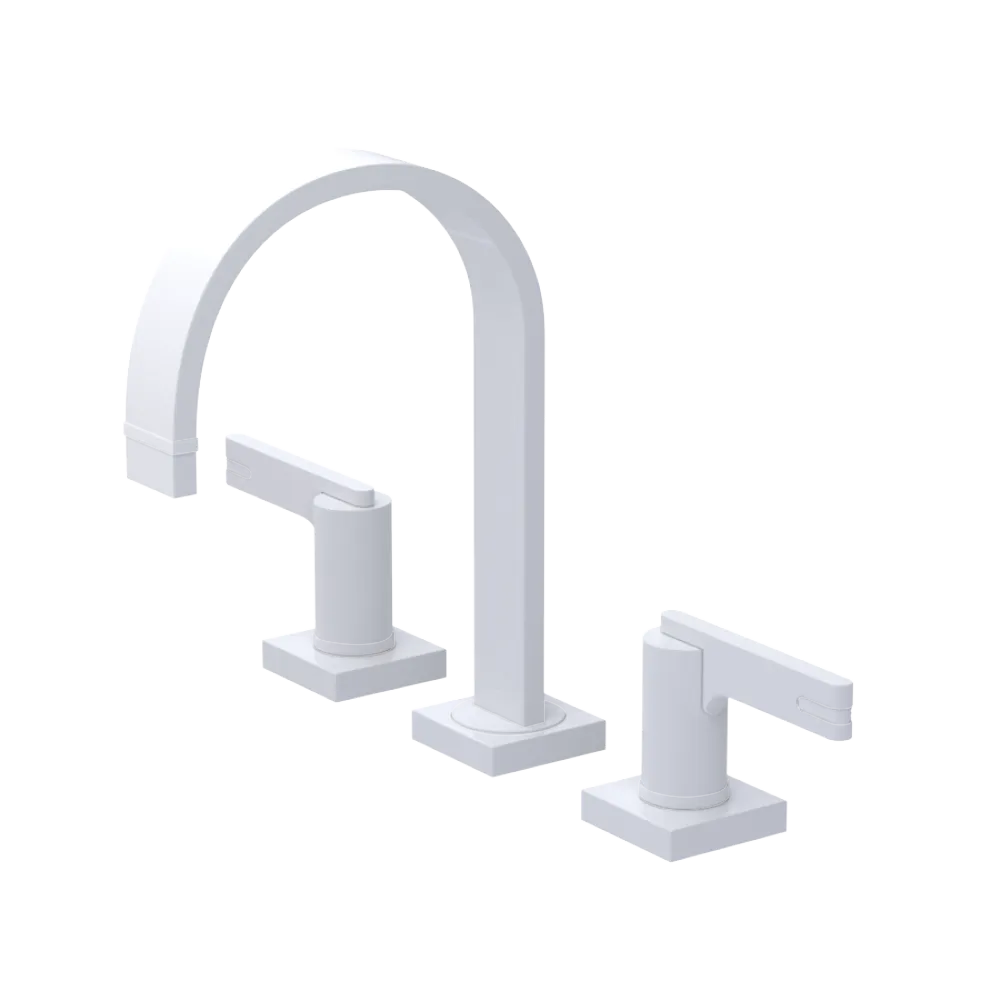 Rubinet Widespread Lav. Set. (less drain) White