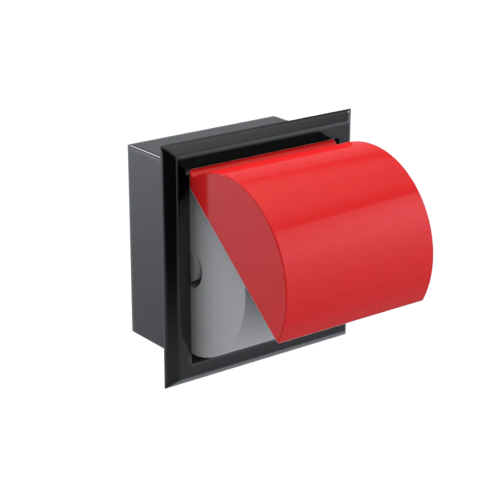 Rubinet RECESSED TOILET PAPER HOLDER Black