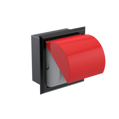 Rubinet RECESSED TOILET PAPER HOLDER Black