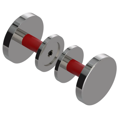 Rubinet Shower Door Knob (set) Polished Nickel